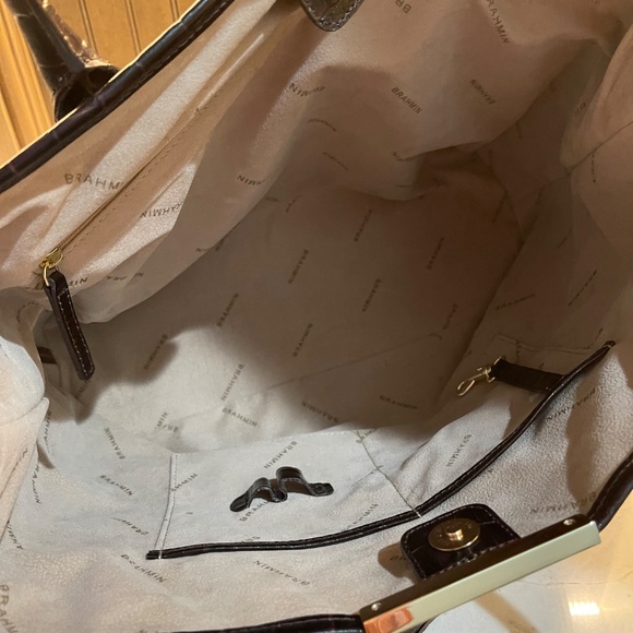 BRAHMIN MEDIUM SHOULDER BAG IN DARK BROWN - Picture 10 of 11